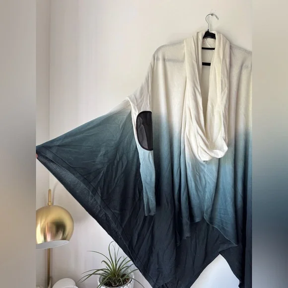 Nicholas K Free People Poncho Cardigan size S tie diy ombré - Picture 5 of 10